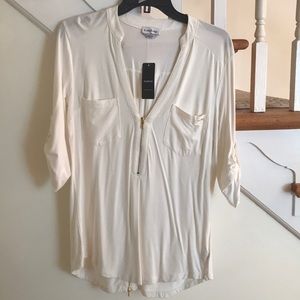 White Bebe Top